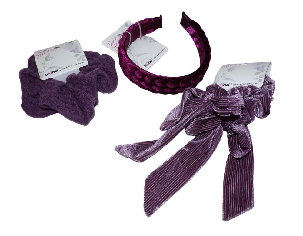Hair Accessories Bundle Purple Lovers Headband Scrunchie Bows